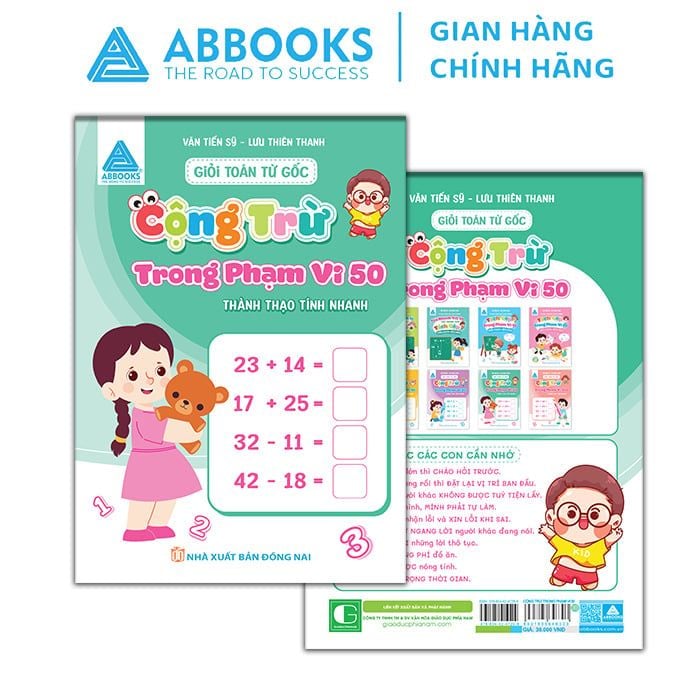 Sách - Giỏi Toán Từ Gốc - Cộng Trừ Trong Phạm Vi 10, Cộng Trừ Trong Phạm Vi 20, Cộng Trừ Trong Phạm Vi 50, Cộng Trừ Trong Phạm Vi 100 - Thành Thạo Tính Nhanh