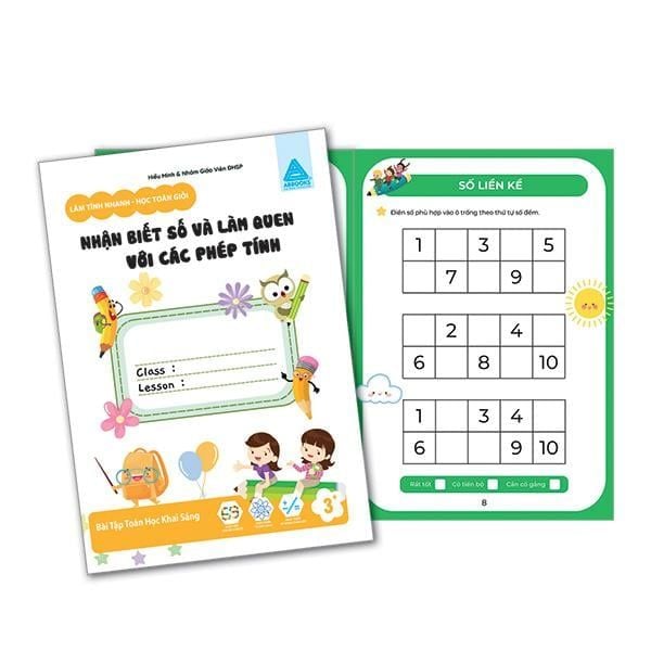 Sách toán dành cho bé - Nhận biết số và làm quen với các phép tính