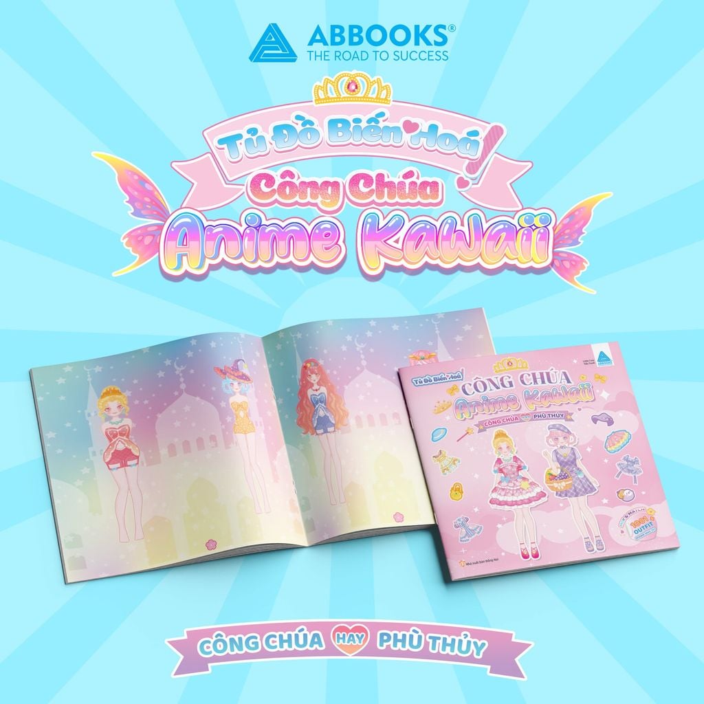 Sticker - Công Chúa Anime Kawaii- Ngọt Ngào Hay Cá Tính, Dễ Thương Hay Sành Điệu, Công Chúa Hay Phù Thủy, Dịu Dàng Hay Năng Động - Phụ Kiện Thời Trang Sành Điệu Cho Bé