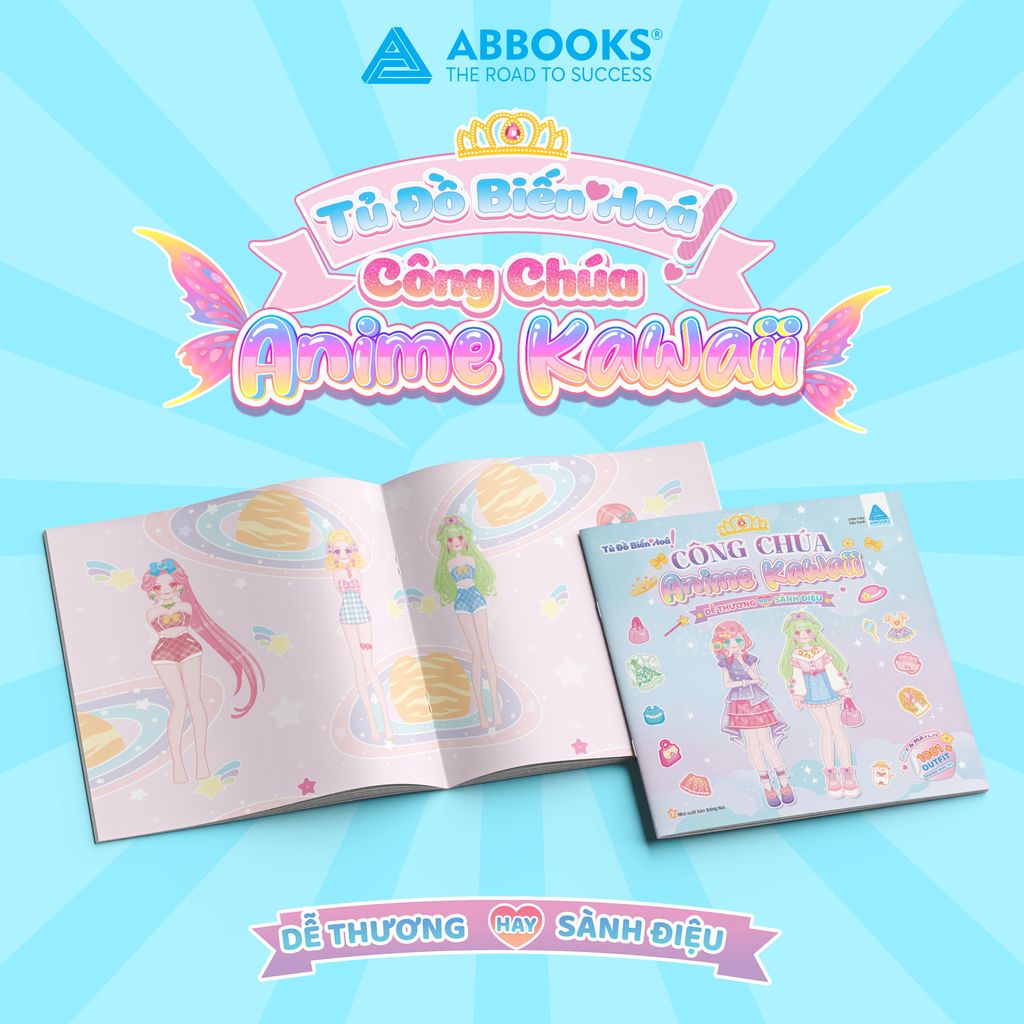 Sticker - Công Chúa Anime Kawaii- Ngọt Ngào Hay Cá Tính, Dễ Thương Hay Sành Điệu, Công Chúa Hay Phù Thủy, Dịu Dàng Hay Năng Động - Phụ Kiện Thời Trang Sành Điệu Cho Bé