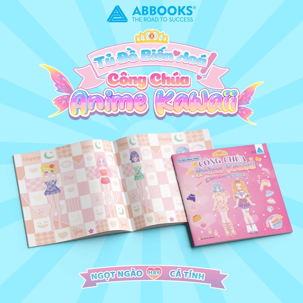 Sticker - Công Chúa Anime Kawaii- Ngọt Ngào Hay Cá Tính, Dễ Thương Hay Sành Điệu, Công Chúa Hay Phù Thủy, Dịu Dàng Hay Năng Động - Phụ Kiện Thời Trang Sành Điệu Cho Bé
