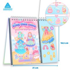 Sách Sticker Bóc Dán Công Chúa Cho Bé 3-8 Tuổi Happy Fashion Show Giấc Mơ Đại Dương ABBOOKS