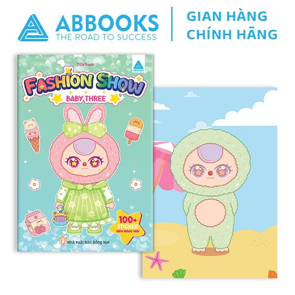 Sách - Sticker Siêu Đáng Yêu - Fashion Show: Công Chúa Tóc Mây, Nàng Tiên Cá, Baby Three, Bé Tập Làm Stylist
