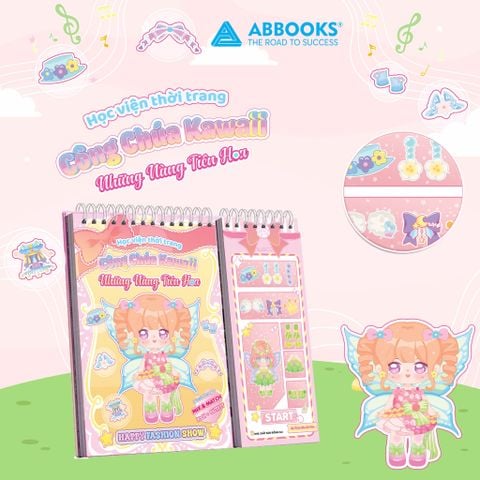 Sách - Stickers Học Viện Thời Trang Công Chúa Kawai - Những Nàng Tiên Hoa - An Toàn Cho Bé Yêu Sáng Tạo