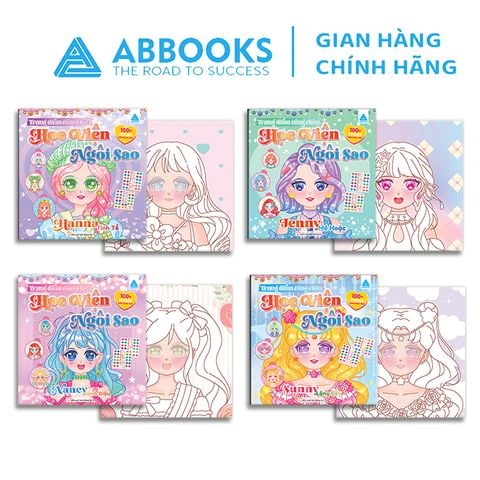 Sách Trang Điểm Công Chúa - Tô Màu Sticker Học Viện Ngôi Sao - Hanna Tinh Tế, Jenny Mê Hoặc, Nancy Sành Điệu, Sunny Lộng Lẫy - Phát Triển Sáng Tạo Cho Bé