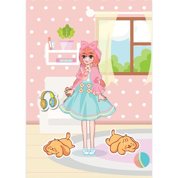 Sticker Siêu Đáng Yêu - Fashion Show Công Chúa - Mùa Đông, Mùa Hạ, Mùa Xuân, Mùa Thu