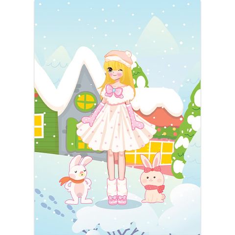 Sticker Siêu Đáng Yêu - Fashion Show Công Chúa - Mùa Đông, Mùa Hạ, Mùa Xuân, Mùa Thu