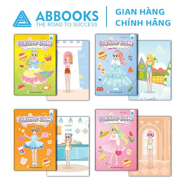 Sticker Siêu Đáng Yêu - Fashion Show Công Chúa - Mùa Đông, Mùa Hạ, Mùa Xuân, Mùa Thu