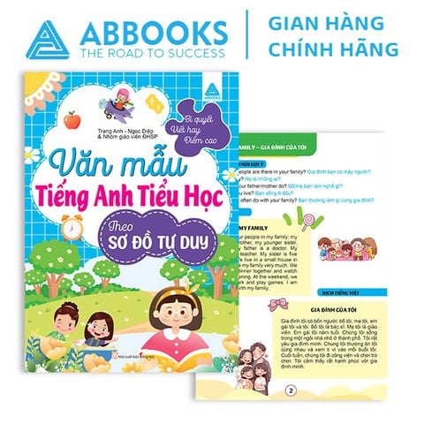 Văn Mẫu Tiếng Anh Tiểu Học Theo Sơ Đồ Tư Duy (Tặng File Audio Quét Mã Mỗi Bài Học Để Nghe)