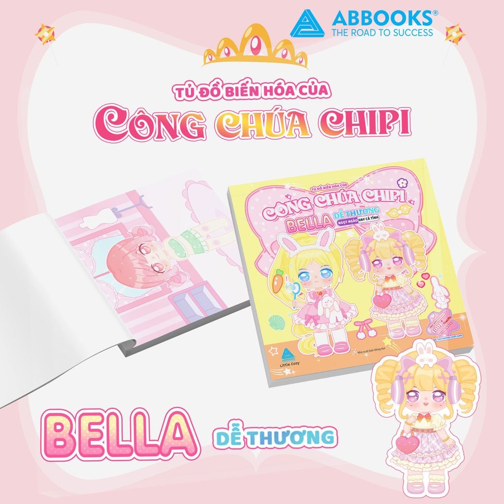 Sách Sticker 4 Chủ Đề - Tủ Đồ Biến Hóa Của Công Chúa Chipi - Daisy Tươi Tắn, Bella Dễ Thương, Coco Sành Điệu, Cherry Lấp Lánh Cho Bé Sáng Tạo Không Giới Hạn
