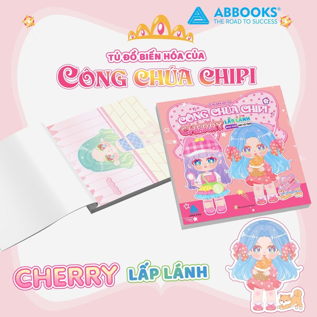 Sách Sticker 4 Chủ Đề - Tủ Đồ Biến Hóa Của Công Chúa Chipi - Daisy Tươi Tắn, Bella Dễ Thương, Coco Sành Điệu, Cherry Lấp Lánh Cho Bé Sáng Tạo Không Giới Hạn
