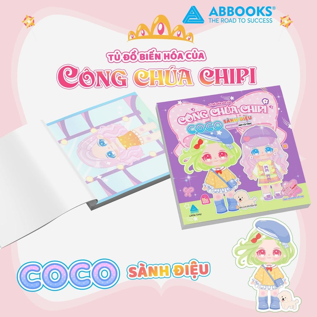Sách Sticker 4 Chủ Đề - Tủ Đồ Biến Hóa Của Công Chúa Chipi - Daisy Tươi Tắn, Bella Dễ Thương, Coco Sành Điệu, Cherry Lấp Lánh Cho Bé Sáng Tạo Không Giới Hạn
