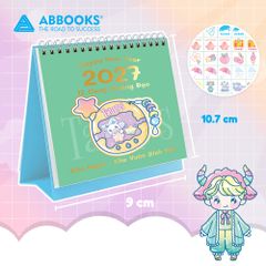 Lịch Để Bàn Mini 12 Cung Hoàng Đạo Năm 2027 - Có Note Kèm Sticker Trang Trí Dễ Thương (9x10.5cm) - ABBOOKS