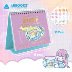 Lịch Để Bàn Mini 12 Cung Hoàng Đạo Năm 2027 - Có Note Kèm Sticker Trang Trí Dễ Thương (9x10.5cm) - ABBOOKS