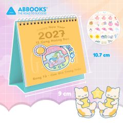 Lịch Để Bàn Mini 12 Cung Hoàng Đạo Năm 2027 - Có Note Kèm Sticker Trang Trí Dễ Thương (9x10.5cm) - ABBOOKS