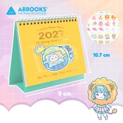 Lịch Để Bàn Mini 12 Cung Hoàng Đạo Năm 2027 - Có Note Kèm Sticker Trang Trí Dễ Thương (9x10.5cm) - ABBOOKS