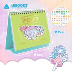 Lịch Để Bàn Mini 12 Cung Hoàng Đạo Năm 2027 - Có Note Kèm Sticker Trang Trí Dễ Thương (9x10.5cm) - ABBOOKS
