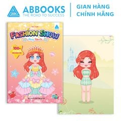 Sách - Sticker Siêu Đáng Yêu - Fashion Show: Công Chúa Tóc Mây, Nàng Tiên Cá, Baby Three, Bé Tập Làm Stylist