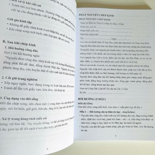 Sách - Tập Chép Kinh Phật Giáo Giúp Tĩnh Tâm Và Rèn Luyện Chánh Niệm (1 Cuốn ) ABBOOKS