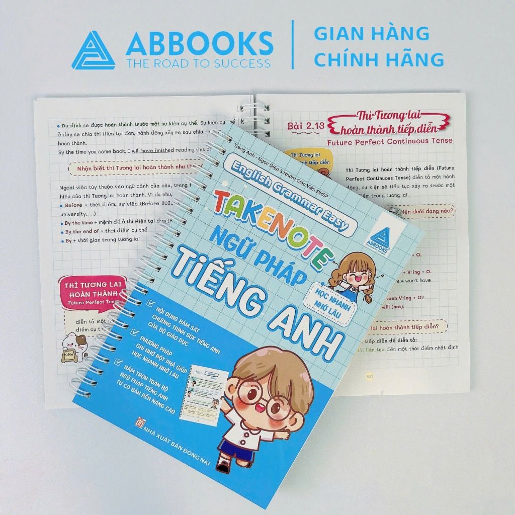 Bộ 3 Quyển Takenote - Tiếng Anh Tiểu Học, Ngữ Pháp Tiếng Anh, Ngữ Pháp Tiếng Anh Lớp 3-12 Trọng Tâm Dễ Học Nhớ Lâu - ABBOOKS