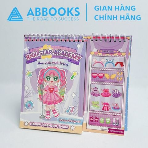 Sách - Sticker Bóc Dán Idol Star Academy - Học Viện Thời Trang Happy Fashion Show