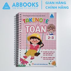 Sách Toán Tiểu Học - Bộ Takenote Toán Lớp  2-3, Takenote Toán Lớp 4, Takenote Toán Lớp 5 Bí Quyết Học Giỏi Toán