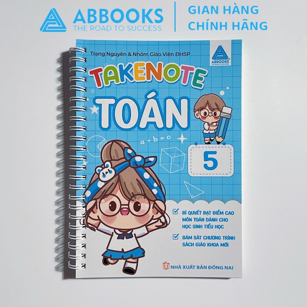 Sách Toán Tiểu Học - Bộ Takenote Toán Lớp  2-3, Takenote Toán Lớp 4, Takenote Toán Lớp 5 Bí Quyết Học Giỏi Toán
