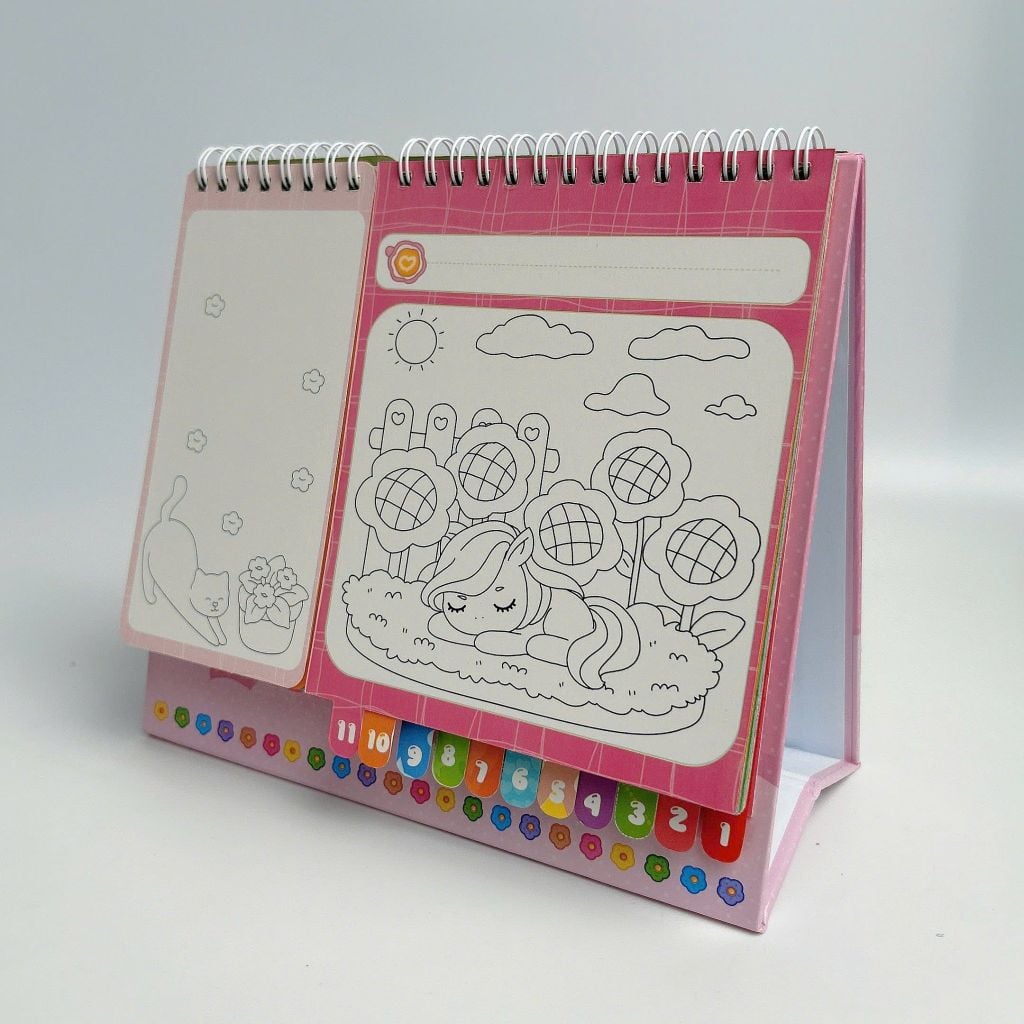 Lịch Để Bàn 2026 Tô Màu - The Garden Of Time - Tặng Kèm Sticker Trang Trí