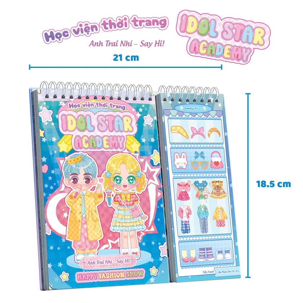 Sách - Sticker Thời Trang Idol Star Academy Anh Trai Nhí Say Hi - Học Viện Thời Trang Happy Fashion Show Chất Liệu An Toàn Cho Bé Yêu  - ABBOOKS