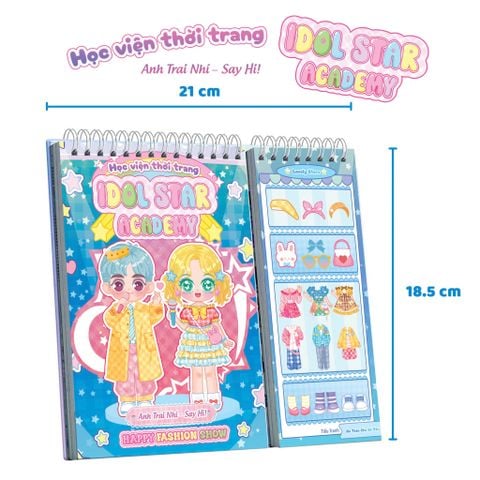 Sách - Sticker Thời Trang Idol Star Academy Anh Trai Nhí Say Hi - Học Viện Thời Trang Happy Fashion Show Chất Liệu An Toàn Cho Bé Yêu  - ABBOOKS