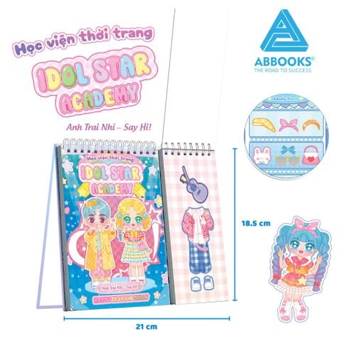 Sách - Sticker Thời Trang Idol Star Academy Anh Trai Nhí Say Hi - Học Viện Thời Trang Happy Fashion Show Chất Liệu An Toàn Cho Bé Yêu  - ABBOOKS