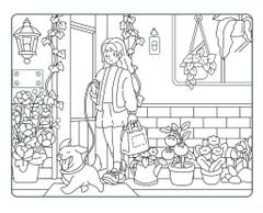 Sách Tô Màu Chữa Lành - Phong Cách Cozy Healing - Nắng Xuân Qua Góc Phố - ABBOOKS