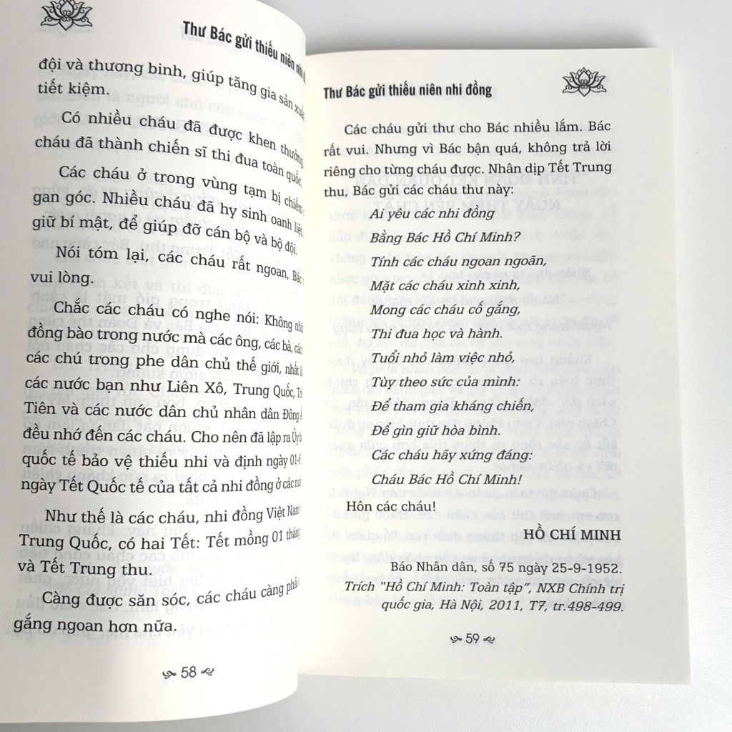 Sách - Sáng Mãi Tấm Gương Bác Hồ -Thư Bác Gửi Thiếu Niên Nhi Đồng (Hoài Dung, Tuệ Minh) - ABBOOKS