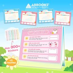 Sách - Thói Quen Tốt Montessori Planner Bảng Kế Hoạch Tuần Cho Bé Kèm Stickers - ABBOOKS
