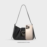  Túi Yuumy (Thời trang nữ thiết kế sang chảnh size 26 - Túi đeo vai da Seasand YN296D) màu đen 