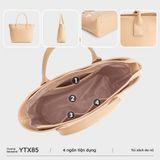  Túi Yuumy (Thời trang nữ công sở trẻ trung cỡ lớn - Túi xách da Seasand YTX85K) màu kem 