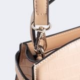  Túi Yuumy (Thời trang nữ size 19 phối khóa xoay - Túi đeo chéo da Glossy YN232BC) màu bạc 