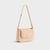 Túi Yuumy (Thời trang nữ nắp gập bo viền tối giản size 22 - Túi đeo vai da Seasand YN342K) màu kem