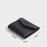  Ví Trita (Thời trang nữ nắp gập viền thoi - Ví da RV88D) màu đen 