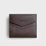  Ví Trita (Thời trang nữ nắp gập viền thoi - Ví da RV88N) màu nâu 