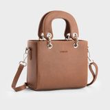  Túi Trita (Thời trang nữ quai bản to cỡ nhỏ - Túi xách da RTX24B) màu bò 