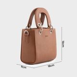  Túi Trita (Thời trang nữ quai bản to cỡ nhỏ - Túi xách da RTX24B) màu bò 