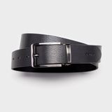  Thắt lưng nam Trita (Thời trang da bò thật ba lớp RTL046D) màu đen 