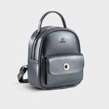  Balo Yuumy (Thời trang nữ mini phong cách dễ thương - Balo da Glossy YBA110DT) màu đen ngọc trai 