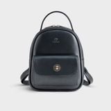  Balo Yuumy (Thời trang nữ mini phong cách dễ thương - Balo da Glossy YBA110DT) màu đen ngọc trai 