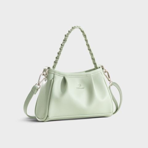 Túi Yuumy (Thời trang nữ mini xinh xắn size 21 - Túi đeo chéo da Seasand YN289XN) màu xanh ngọc