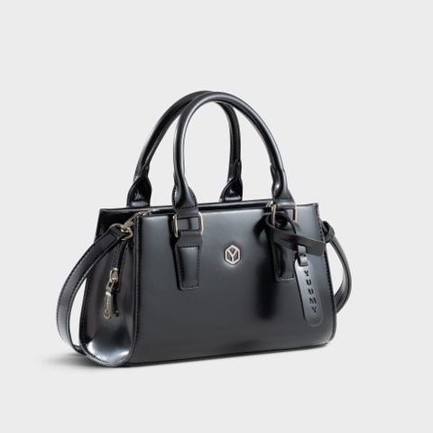 Túi Yuumy (Thời trang nữ da trơn sành điệu size 21 - Túi đeo chéo da Smooth YN343D) màu đen