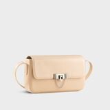  Túi Yuumy (Thời trang nữ dáng hộp hiện đại size 22 - Túi đeo chéo da Smooth YN298K) màu kem 