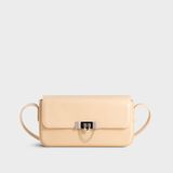  Túi Yuumy (Thời trang nữ dáng hộp hiện đại size 22 - Túi đeo chéo da Smooth YN298K) màu kem 