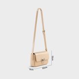  Túi Yuumy (Thời trang nữ dáng hộp hiện đại size 22 - Túi đeo chéo da Smooth YN298K) màu kem 